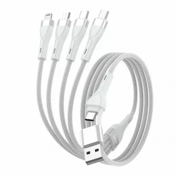 4smarts 541024 USB Cable 1,2 m USB A/USB C USB C/Micro USB-A/Lightning White (541024)