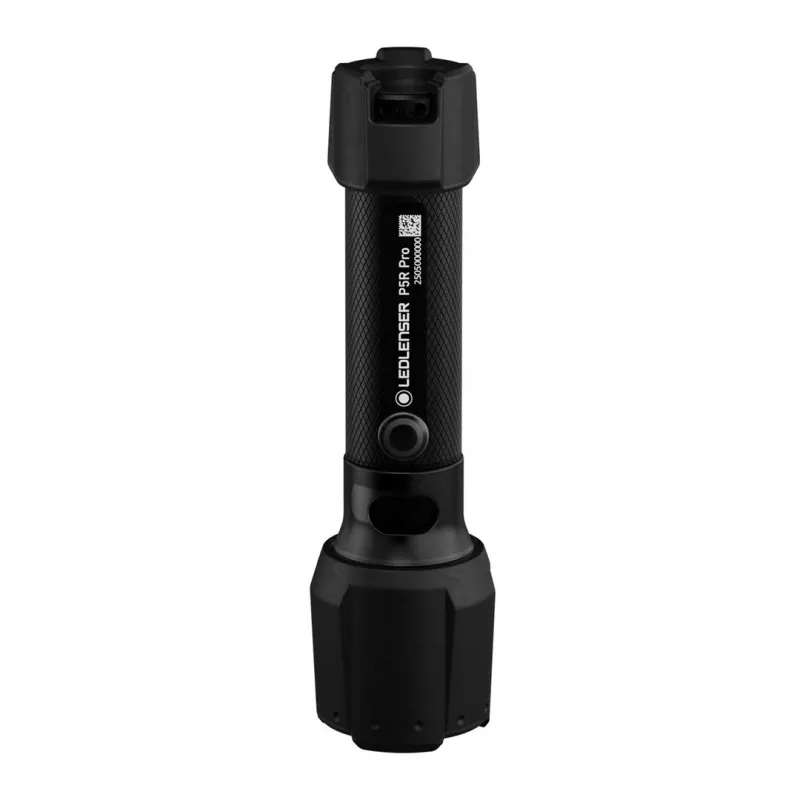LED Lenser P5R Pro handheld rechargeable LED flashlight, black, model 503101