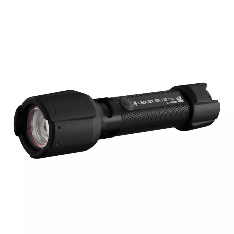 LED Lenser P5R Pro handheld rechargeable LED flashlight, black, model 503101