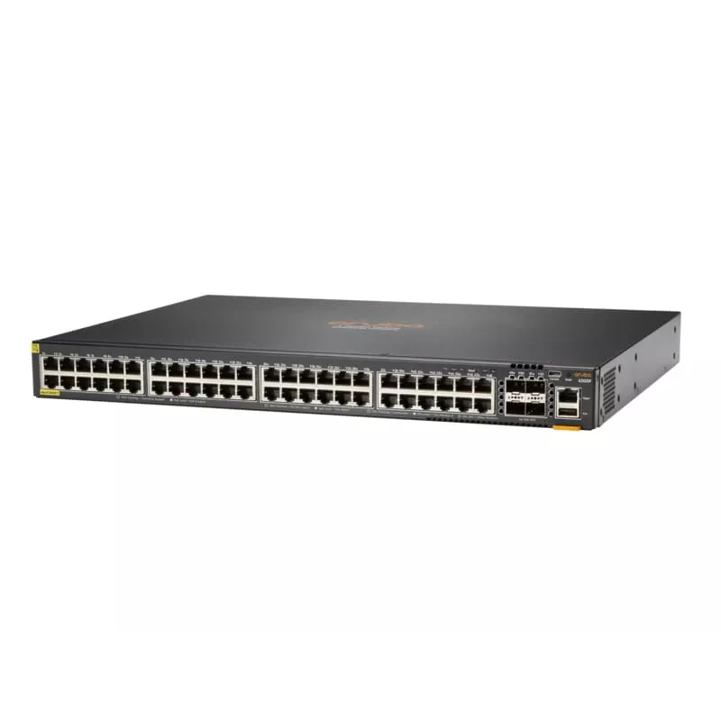 HPE Aruba 6300F - Switch - L3 - managed - 48 x 10/100/1000 (PoE+) + 4 x 50 Gigabit Ethernet SFP56 - rack-mountable - PoE+ - TAA-Compliant