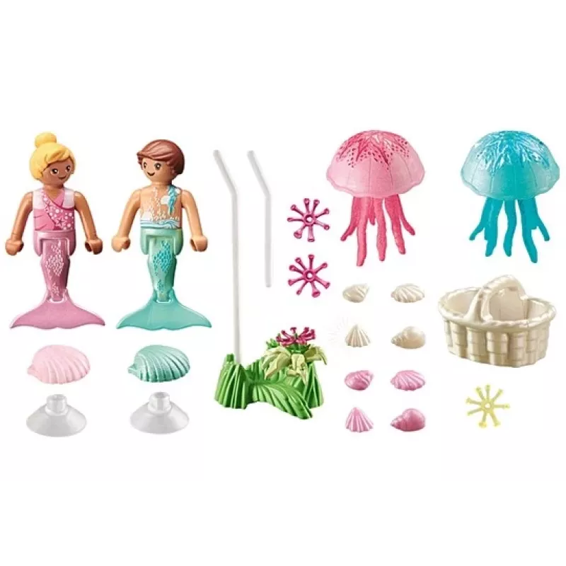 Figures set Princess Magic 71504 Mermaid Kids with Jellyfish