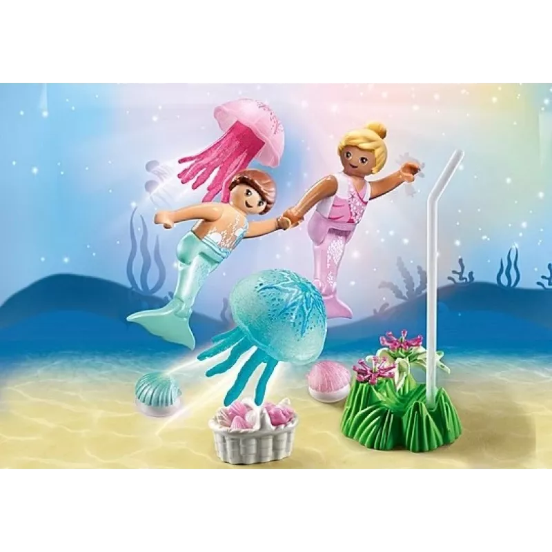 Figures set Princess Magic 71504 Mermaid Kids with Jellyfish