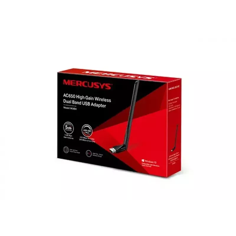Mercusys AC650 High Gain Wireless Dual Band USB Adapter