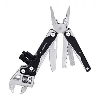 Multitool adjustable wrench Nextool NE20362A — aluminium housing, 11 tools, 207 mm extended, 153 mm folded, 313 g