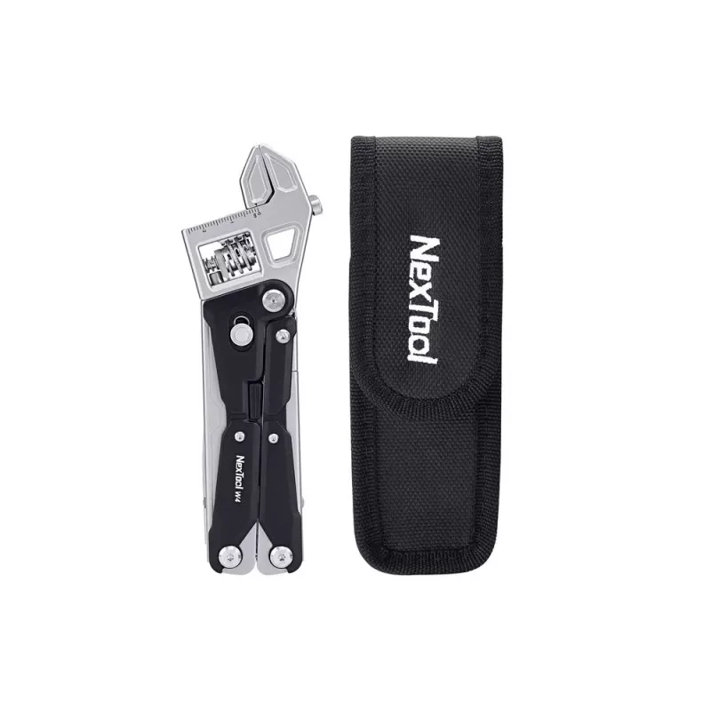 Multitool adjustable wrench Nextool NE20362A — aluminium housing, 11 tools, 207 mm extended, 153 mm folded, 313 g