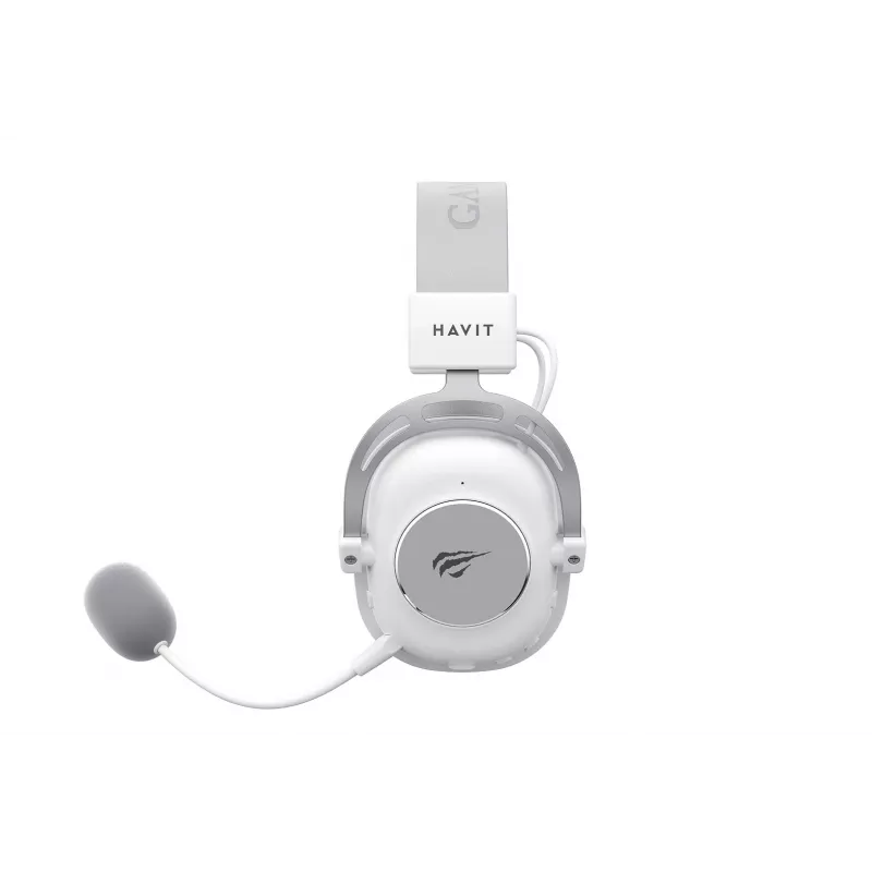 Over-ear headphones HAVIT H2002YG — 2.4G wireless, Bluetooth, wired, 20–20,000 Hz, 10 m range, 257 g (white/grey)