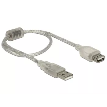 Delock 82244, 0,3 m, USB A, USB A, USB 2.0, 0,48 Gbit/s, Transparent