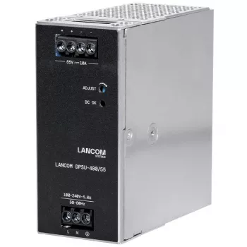 Power supply unit Lancom Systems LANCOM DPSU-480/55 — 480 W, AC 100–240 V, TS35 DIN, black/steel