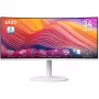 34 inch MSI Modern MD342CQPWDE curved VA LCD monitor 3440×1440 UWQHD 21:9, 4 ms, 300 cd/m², USB hub, speakers, VESA, height adjustable — White