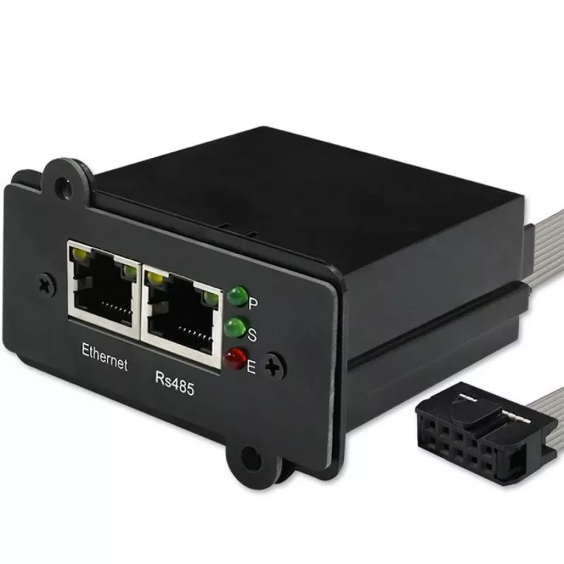 SNMP network management module QOLTEC 50398 for UPS monitoring and control