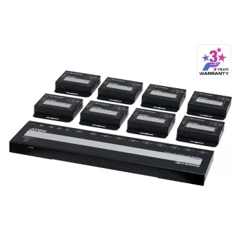 ATEN VS1828KIT 8-Port 4K HDMI Cat6 Split 8 x Receiver 1 Transmitter - 8-Port (VS1828KIT)