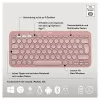 Logitech Pebble 2 Combo Keyboard Mouse included Universal RF Wireless + Bluetooth QWERTZ German Pink (920-012205)