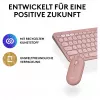 Logitech Pebble 2 Combo Keyboard Mouse included Universal RF Wireless + Bluetooth QWERTZ German Pink (920-012205)