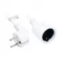 Extension Grounded Plug-Plug Type E+F (CEE 7/7, angled) an Socket Type F (CEE 7/3, straight), White, 1,50 mm², 5 m, Good Connections® (P0102-W050)
