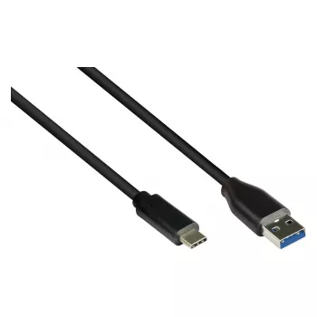 Alcasa Connection Cable USB 3.0 - 2 m - USB A - USB C - USB 3.2 Gen 1 (3.1 Gen 1) - 5000 Mbit/s - Black (GC-M0128)