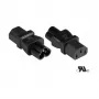 power adapter IEC Appliance-Plug C6 (straight) an IEC Appliance-Socket C13 (straight), UL, black, Good Connections® (PA-0630S)