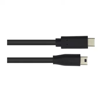 Connection Cable USB 2.0, USB-C(TM) Plug to plug Mini B 5-pin, black, 3m, Good Connections (3310-CM030)