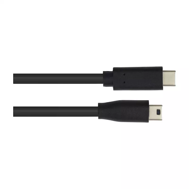 Connection Cable USB 2.0, USB-C(TM) Plug to plug Mini B 5-pin, black, 3m, Good Connections (3310-CM030)