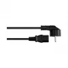 Netzkabel Schutzkontakt-Stecker Typ E+F (CEE 7/7, gewinkelt) an C13 (gerade), schwarz, 1,50 mmÂ², 7,5 (P0130-S075)