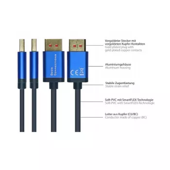 Alcasa SmartFLEX Cable - 5 m - DisplayPort - DisplayPort - Male - Male - 7680 x 4320 Pixel (4814-SF050B)