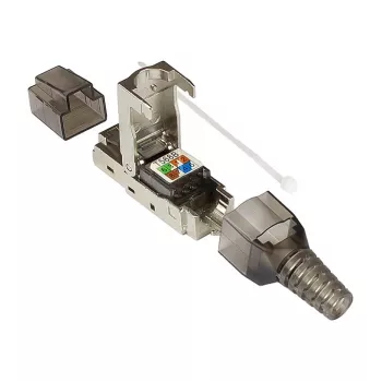 Good Connections GC-N0147 - RJ-45 - Black - Silver - Transparent - Male - straight - Cat6a - S/UTP (STP)