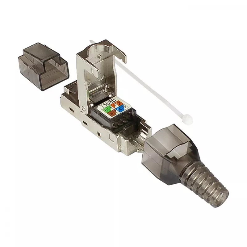 Good Connections GC-N0147 - RJ-45 - Black - Silver - Transparent - Male - straight - Cat6a - S/UTP (STP)