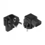 power adapter Grounded Plug-Plug Type E+F (CEE 7/7) an IEC Appliance-Socket C13, Angled, black (PA-0133S)