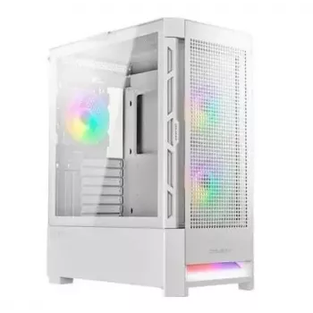 PC Case Cougar COUGAR Airface RGB Midi Tower White — 230×386×491 mm, supports 3x120/140 mm front, 1x120 mm rear, 2.5/3.5 inch drives