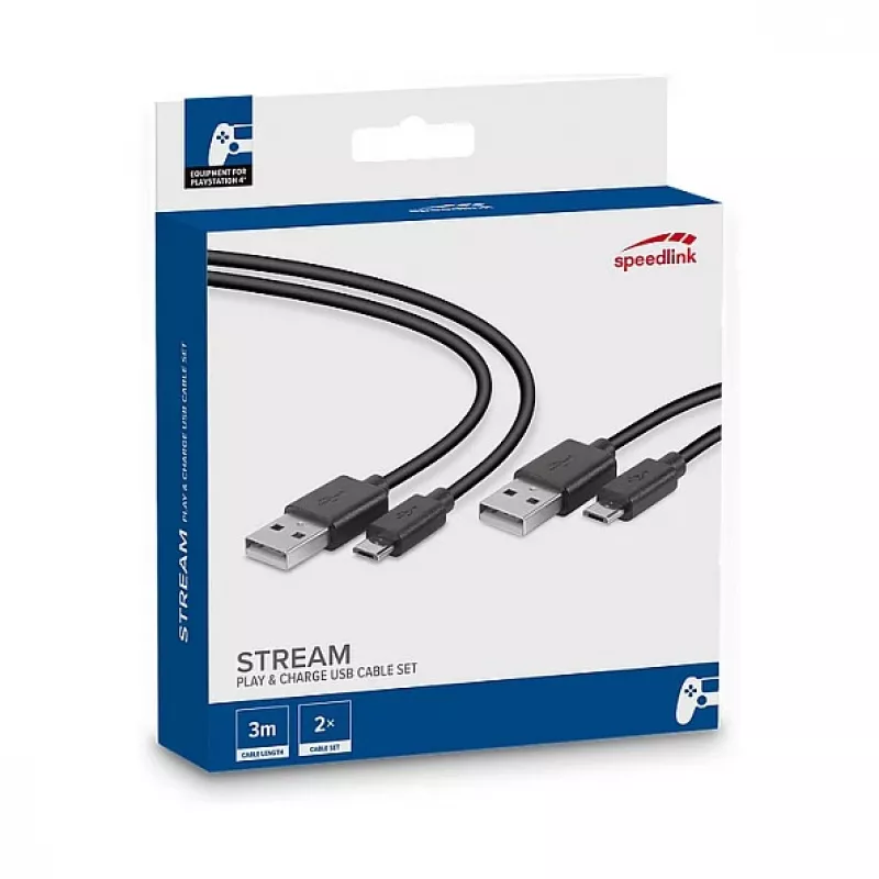 USB Cable SPEEDLINK SL-450104-BK 3m USB A Micro-USB A Black