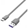 USB 3.2 Gen 1 Cable, USB-A Plug > USB-C Plug (Grey, 2 Meter, Sleeved)