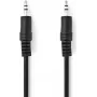 Nedis Stereo-Audio Cable | 3.5 mm Plug | 3.5 mm Plug - nickel-plated | 1.00 m | Round | Black | Box