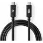 Nedis USB Cable | USB 3.2 Gen 2 | USB-C™ Plug | USB-C™ Plug - 100 W | 4K@60Hz | 10 Gbps | nickel-plated | 1.00 m | Round | PVC | Black | Box