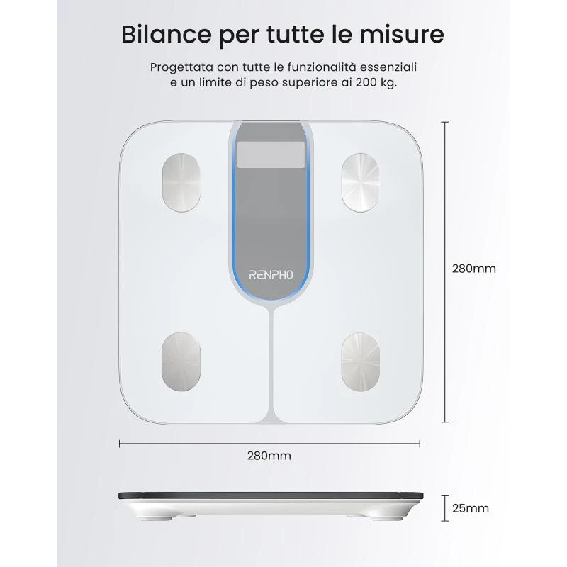 RENPHO Smart Body Scale Elis 1C A033 white PEU-R-A033-W PEURA033W (PEU-R-A033-W)