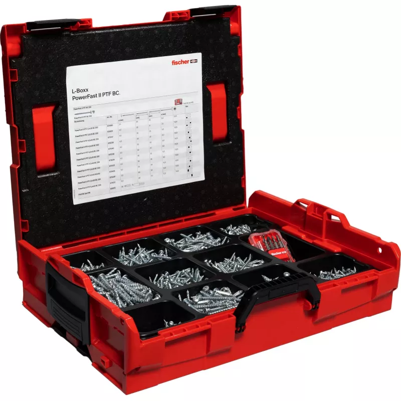 Fischer PowerFast II L-BOXX PanHead Screws-Set (568480)