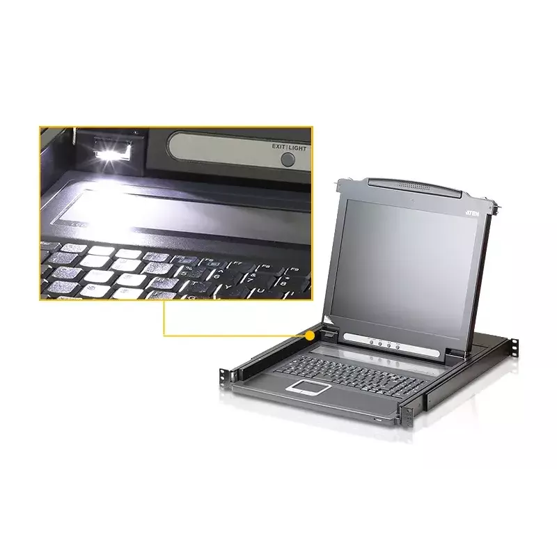 ATEN CL1000M KVM Switch Rack Mounting, Black