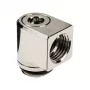 EK Water Blocks EK-Torque Micro Adapter 90 degrees G1/4 inch AG to G1/4 inch IG - Rotatable, nickel