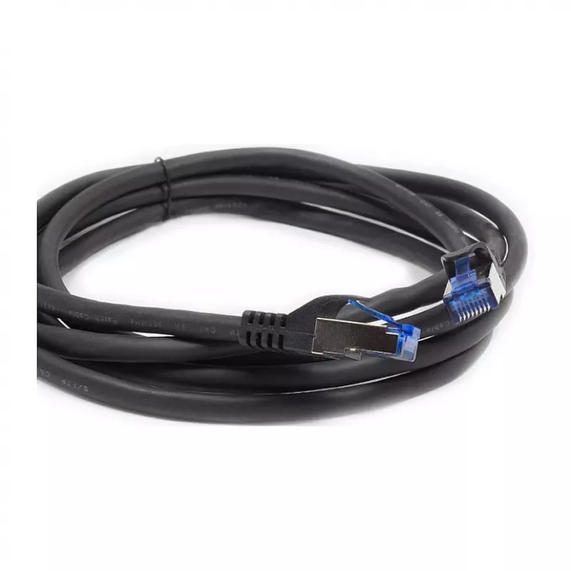 Alcasa 8060-SF100S Network Cable 10 m Cat6a S/FTP (S-STP) Black (8060-SF100S)