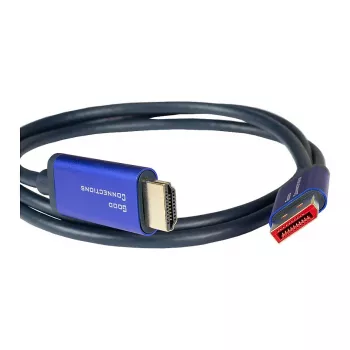 Alcasa 4860-SF010B Video Cable-Adapter 1 m DisplayPort HDMI Blue (4860-SF010B)