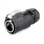 Alcasa S1 IC01-24R01 - RJ45 - Black - Male/Female - straight - Metal - silica gel - zinc - IP65 - IP67 (IC01-24R01)