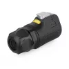 Alcasa S1 IC01-24R01 - RJ45 - Black - Male/Female - straight - Metal - silica gel - zinc - IP65 - IP67 (IC01-24R01)