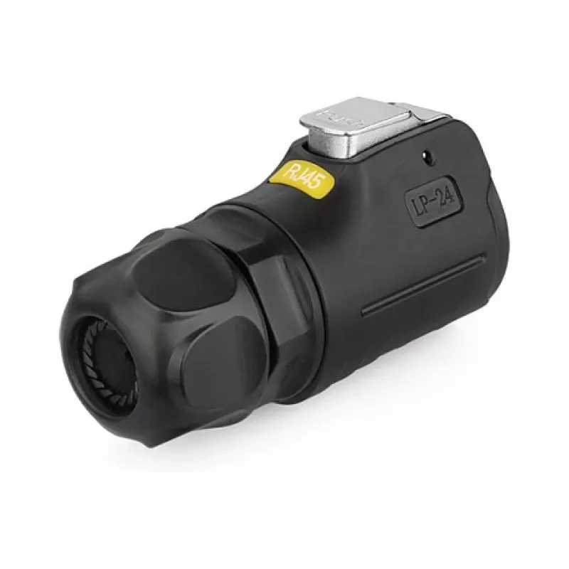 Alcasa S1 IC01-24R01 - RJ45 - Black - Male/Female - straight - Metal - silica gel - zinc - IP65 - IP67 (IC01-24R01)