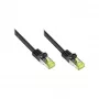 RJ45 Patch Cable with Cat.7 Raw Cable and Latch Protection (RNS®), S/FTP, PiMF, Halogen-Free, 600MHz, OFC, black, 60m, Good Connections® (8070R-600S)