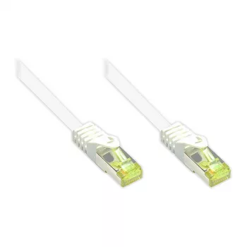 RJ45 Patch Cable with Cat.7 Raw Cable and Latch Protection (RNS®), S/FTP, PiMF, Halogen-Free, 600MHz, OFC, White, 80m, Good Connections® (8070R-800W)