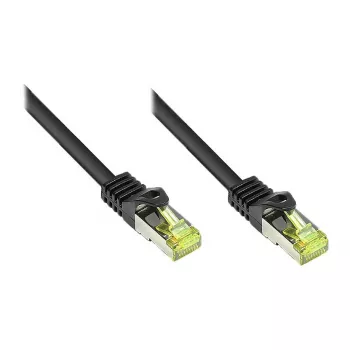 RJ45 Patch Cable with Cat.7 Raw Cable and Latch Protection (RNS®), S/FTP, PiMF, Halogen-Free, 600MHz, OFC, black, 90m, Good Connections® (8070R-900S)