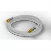 Goobay SAT Antenna Cable (135 dB Type), 4x Shielded, 2 m, White - Gold-Plated, F-Plug > F-Plug (70600)