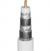 Goobay SAT Antenna Cable (135 dB Type), 4x Shielded, 2 m, White - Gold-Plated, F-Plug > F-Plug (70600)