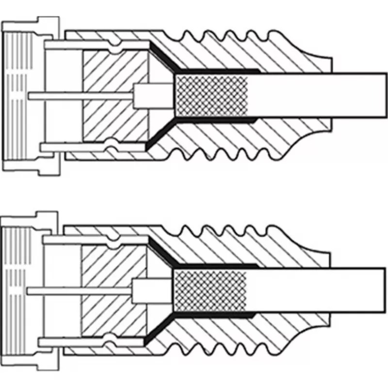 Goobay SAT Antenna Cable (135 dB Type), 4x Shielded, 2 m, White - Gold-Plated, F-Plug > F-Plug (70600)
