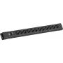 Power strip Bachmann CONNECTUS 12x CEE7/3 sockets with 1x switch, 2.0 m cable, CEE7/7 plug, black