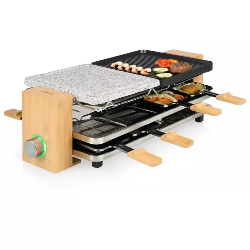 Raclette Grill Princess 01.162955.01.001 8 Persons Aluminium Black Grey Wood