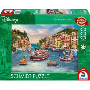 Thomas Kinkade Studios: Disney - Mickey and Minnie in Italy, Puzzle 1000 Pieces